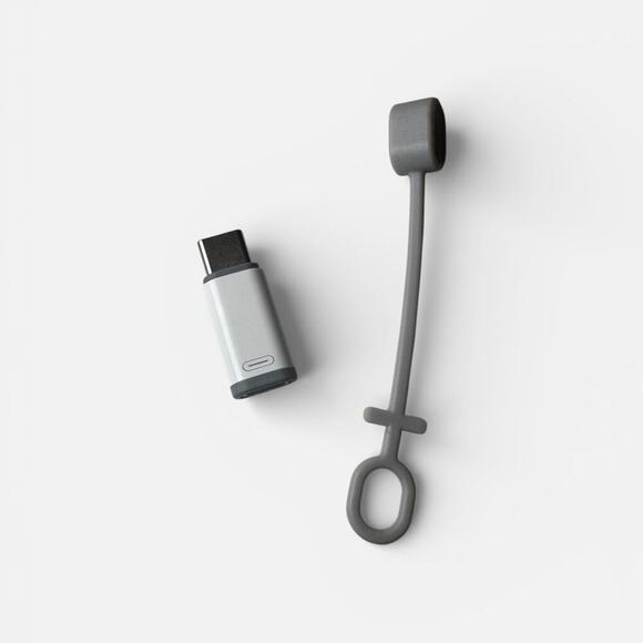 other Other - iPhone Lightning Port to USB-C Gray Adapter with Strap Photo & Data Transfer NWT